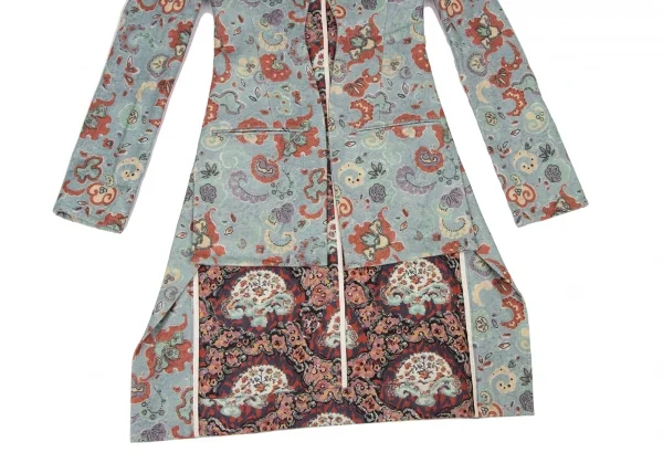 Unbranded Printed Buttonless Back Long Jacket K-135968_007