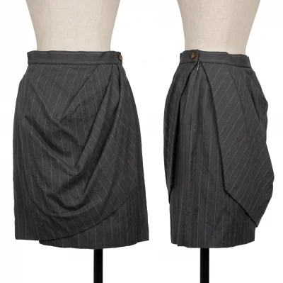 Vivienne Westwood Red Label Wool Stripe Wrap Skirt