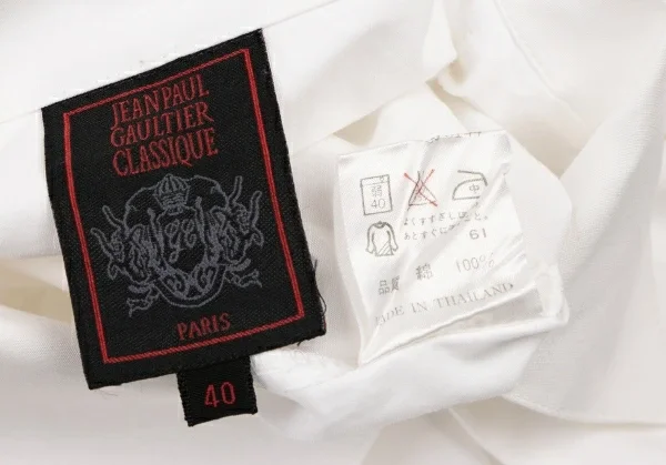Jean-Paul GAULTIER CLASSIQUE Strap Design Cotton Long Sleeve Shirt K-136056_020