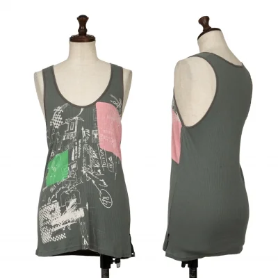 DIESEL Printed Rib Tank Top