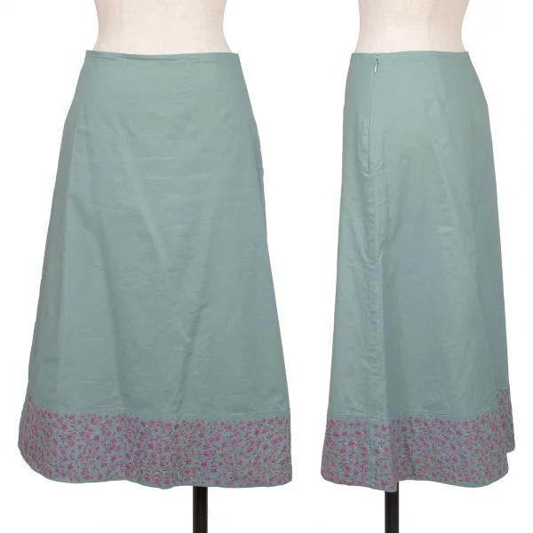 Jocomomola Cotton Embroidery Skirt Sky blue 40 K-136089_001