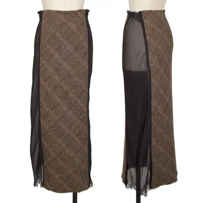COMME des GARCONS Chiffon Switching Tweed Skirt