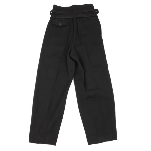 コムデギャルソンCOMME des GARCONSベルテッドハイウエストニットパンツ 黒M K-136100_011