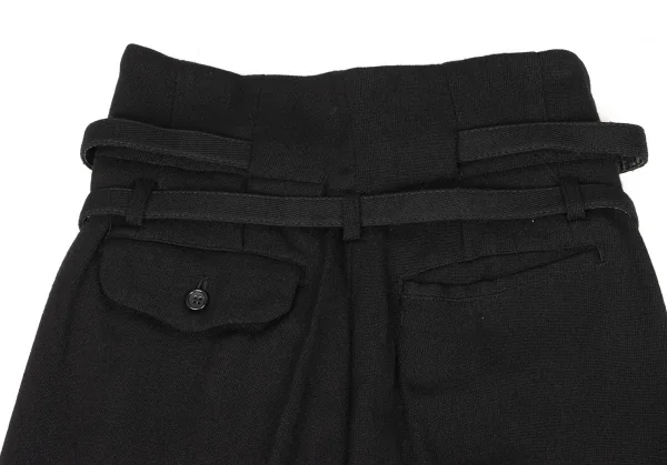 コムデギャルソンCOMME des GARCONSベルテッドハイウエストニットパンツ 黒M K-136100_012