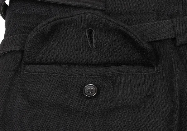 コムデギャルソンCOMME des GARCONSベルテッドハイウエストニットパンツ 黒M K-136100_013