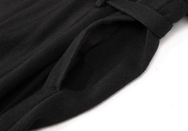 コムデギャルソンCOMME des GARCONSベルテッドハイウエストニットパンツ 黒M K-136100_008