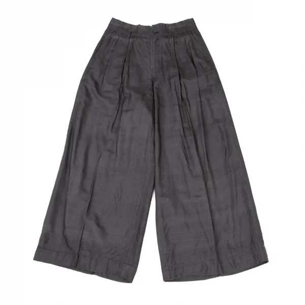 COMME des GARCONS Silk Tuck Wide Pants Charcoal M K-136103_001