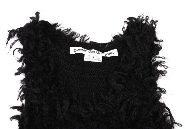 COMME des GARCONS Asymmetric Shaggy Knit Vest K-136136_004