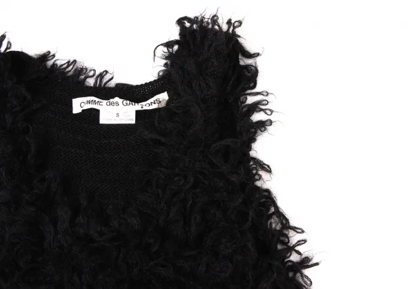 COMME des GARCONS Asymmetric Shaggy Knit Vest K-136136_005