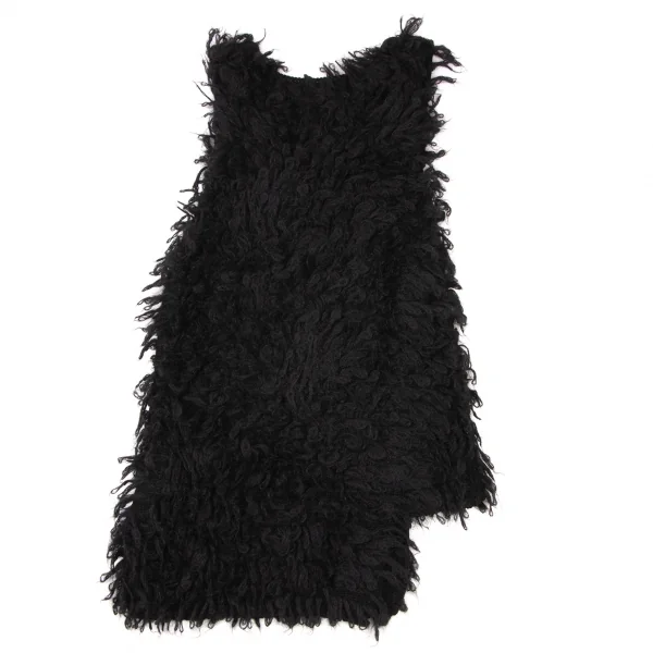 COMME des GARCONS Asymmetric Shaggy Knit Vest K-136136_008