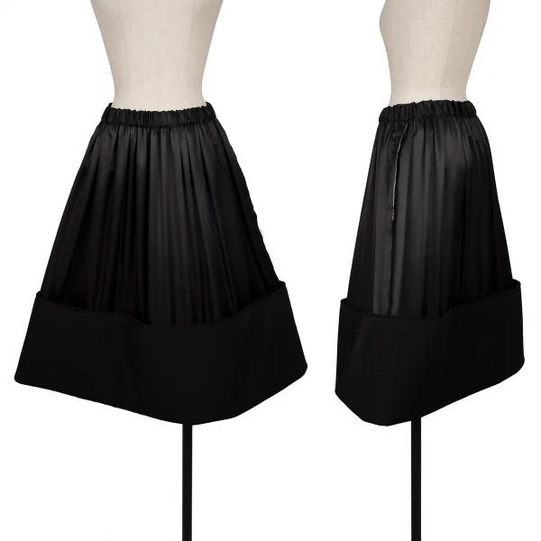コムデギャルソンCOMME des GARCONS ポリ断ち切りギャザー裾