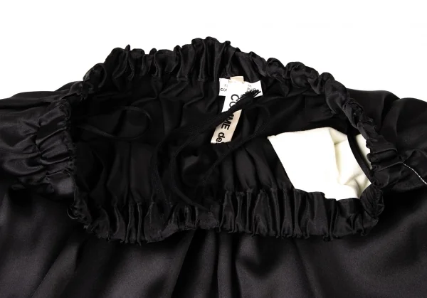 コムデギャルソンCOMME des GARCONS ポリ断ち切りギャザー裾