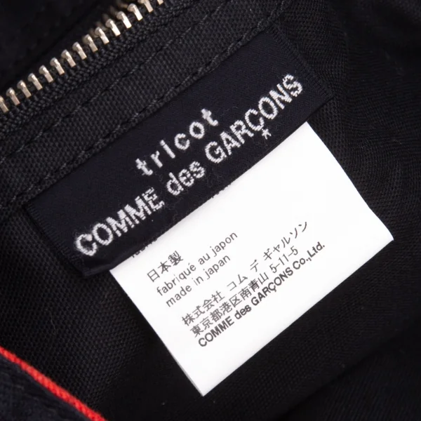トリココムデギャルソンtricot COMME des GARCONS コットンリングチェックハンドバッグ 赤マルチ K-136155_011