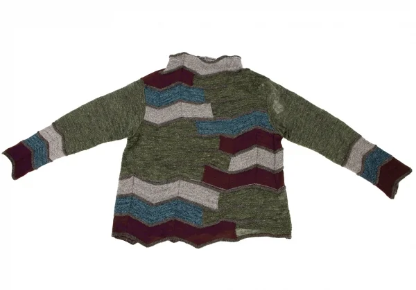 FUGA FUGA Patchwork Zigzag Turtleneck Knit K-136175_002