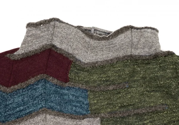 FUGA FUGA Patchwork Zigzag Turtleneck Knit K-136175_004