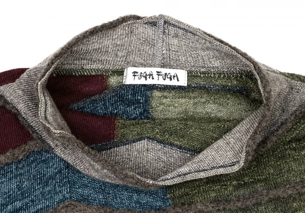 FUGA FUGA Patchwork Zigzag Turtleneck Knit K-136175_005