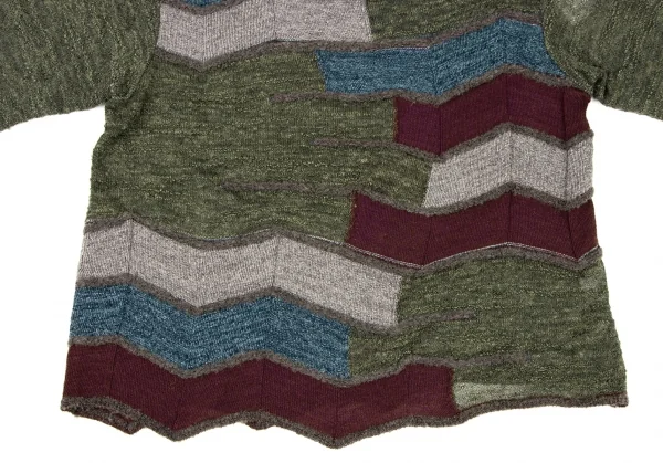 FUGA FUGA Patchwork Zigzag Turtleneck Knit K-136175_008