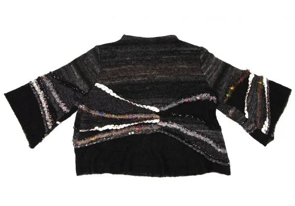 M.&KYOKO Sleeve Flare Decoration Knit Sweater K-136176_010