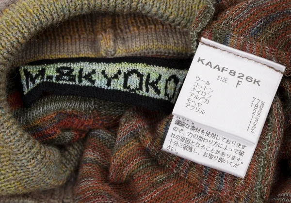 M.&KYOKO Stripe Turtle Neck Knit Tunic K-136180_012