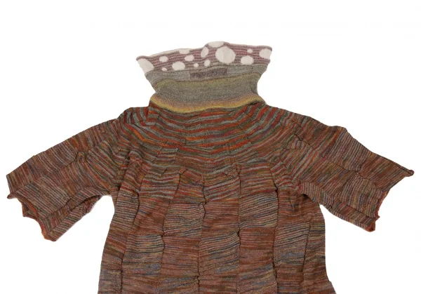 M.&KYOKO Stripe Turtle Neck Knit Tunic K-136180_003