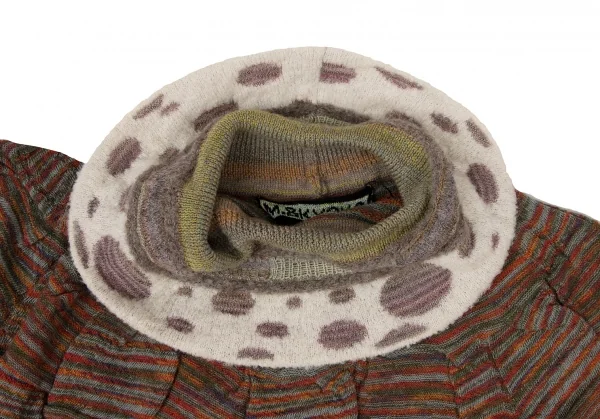 M.&KYOKO Stripe Turtle Neck Knit Tunic K-136180_005