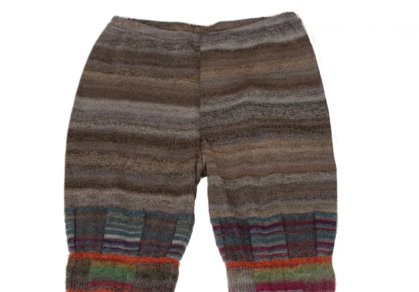 M.&KYOKO Alpaca Blended Stripe Wool Knit Pants K-136182_002
