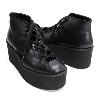 Yohji Yamamoto FEMME Platform Cutting Leather Boots