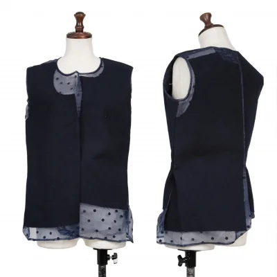 COMME des GARCONS Switching See-through Dot Sleeveless