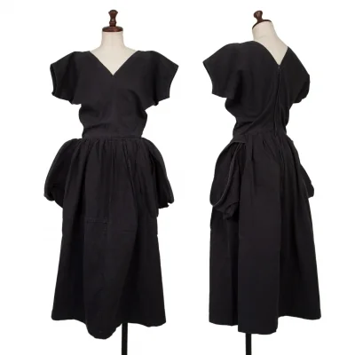 COMME des GARCONS Wire Pocket V Neck Dolman Dress