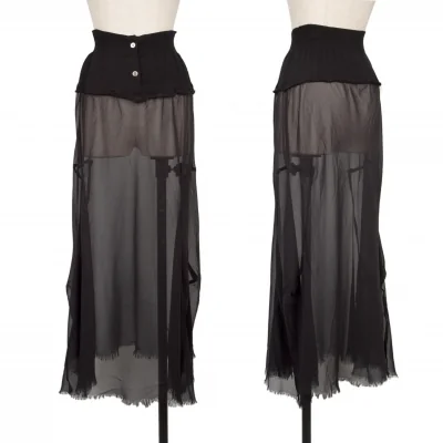 COMME des GARCONS Knit Switching Chiffon Skirt