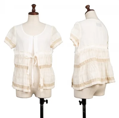 tricot COMME des GARCONS Sheer Ruffle Gathered Blouse