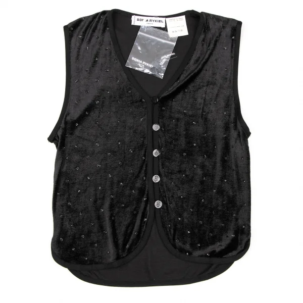 SONIA RYKIEL Glitter Dot Velor Vest K-136226_002