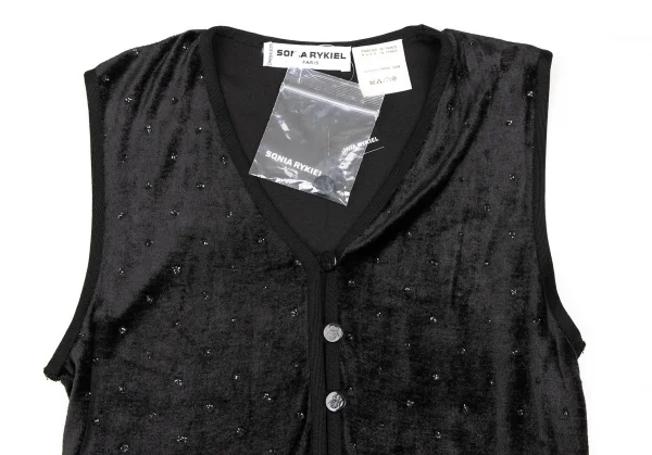 SONIA RYKIEL Glitter Dot Velor Vest K-136226_003