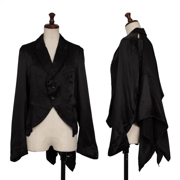 COMME des GARCONS Silk Shawl Docking Jacket Black XS-S K-136256_001