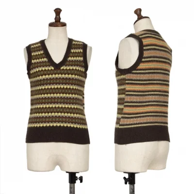 Paul Smith Cashmere Blend Wool Jacquard Knit Vest