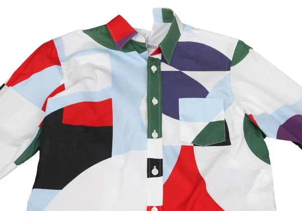 JUNYA WATANABE COMME des GARCONS Asymmetry Geometric Printed Long Shirt K-136299_003