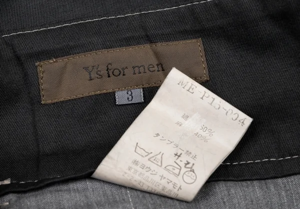 ワイズフォーメンY's for men ムラ染めパッチポケットパンツ 黒3 K-136357_020