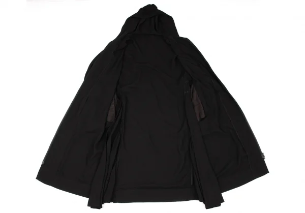 Yohji Yamamoto collections Draped Double Zip Hoodie Coat K-136384_011