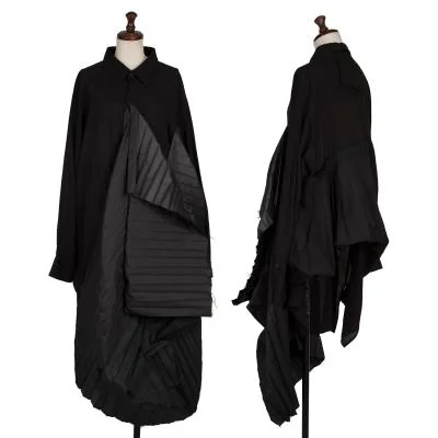 Yohji Yamamoto POUR HOMME Front Detachable Pleated Long Shirt