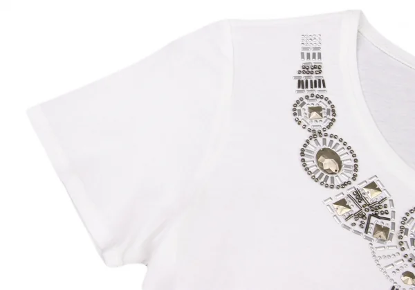 HIROKO BIS Front Bijou Decorative T Shirt K-136394_006