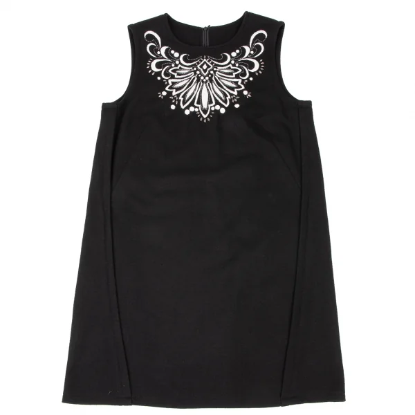 HIROKO BIS Melton Wool Embroidery Dress K-136412_002