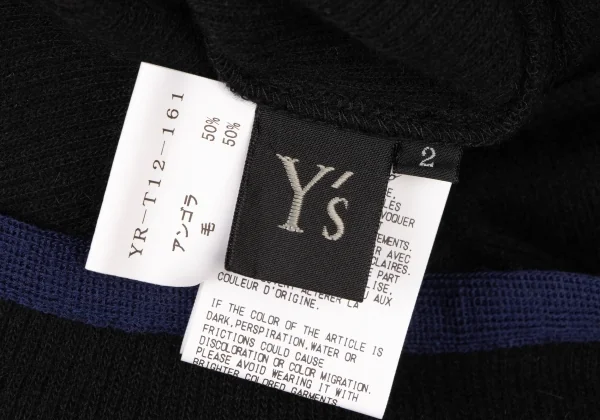 Y's Angora Wool Piping Turtleneck Knit K-136440_015
