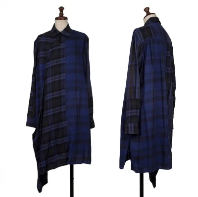Y's Tartan Check Double Fold Design Shirt