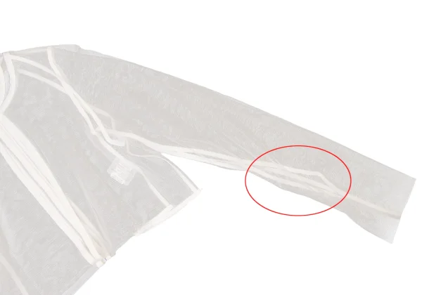 COMME des GARCONS Mesh Layered Zipper Shirt K-136462_005