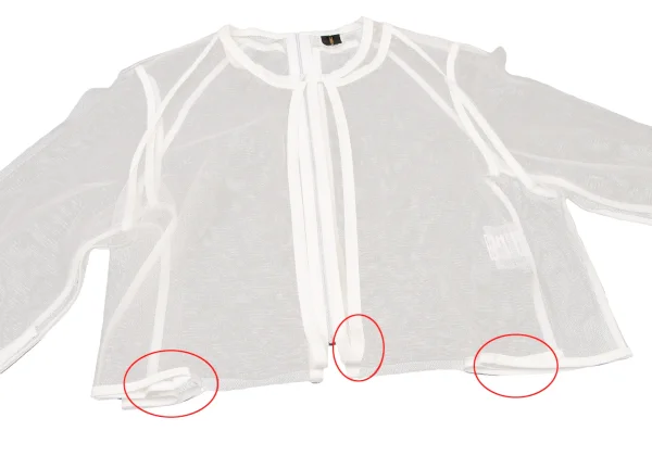 COMME des GARCONS Mesh Layered Zipper Shirt K-136462_008