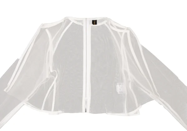 COMME des GARCONS Mesh Layered Zipper Shirt K-136462_013