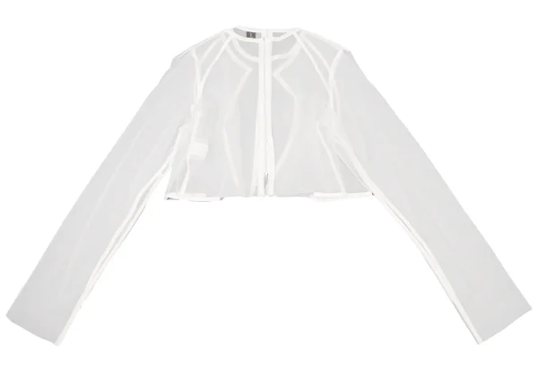 COMME des GARCONS Mesh Layered Zipper Shirt K-136462_014