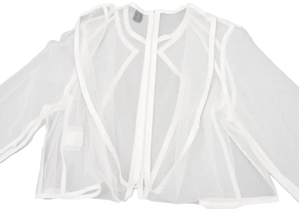 COMME des GARCONS Mesh Layered Zipper Shirt K-136462_015