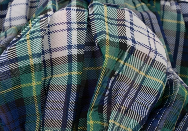 COMME des GARCONS Frill Check Gathered Blouse K-136465_015