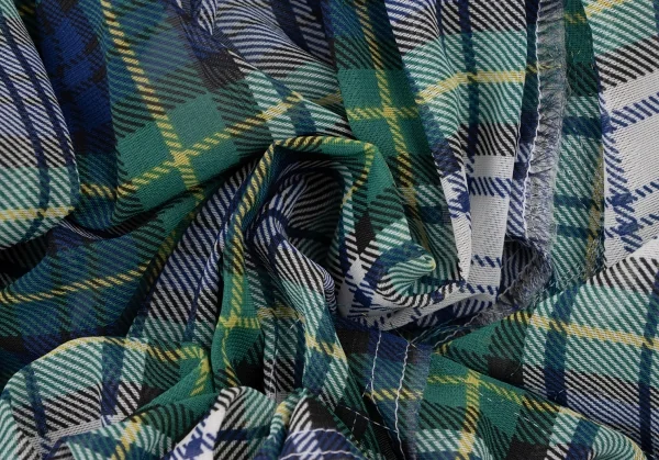 COMME des GARCONS Frill Check Gathered Blouse K-136465_016